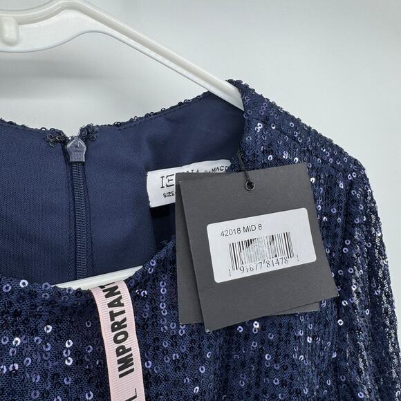 Mac Duggal 42018 Slit Skirt Sequin Dress Womens Sz 8 NWT Glitter Cocktail MOB - Picture 4 of 9